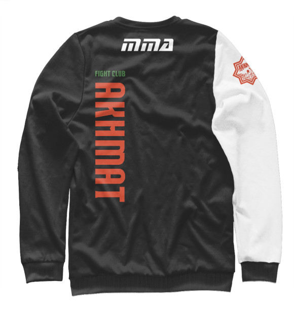 Женский свитшот с изображением Akhmat Fight Club MMA цвета Белый