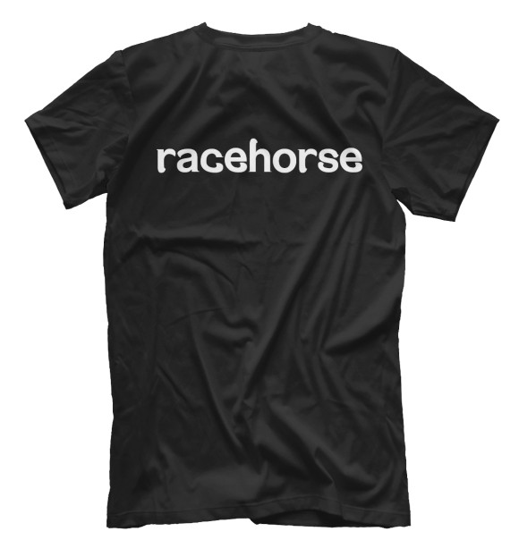 Мужская футболка с изображением Racehorse цвета Белый