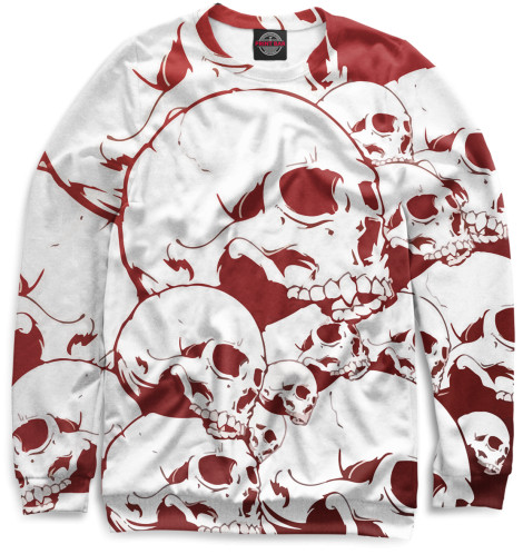 

Свитшоты Print Bar, Белый, Skull