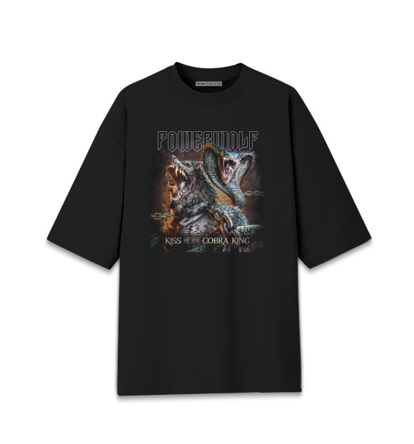 Женская футболка оверсайз с изображением Powerwolf цвета Черный