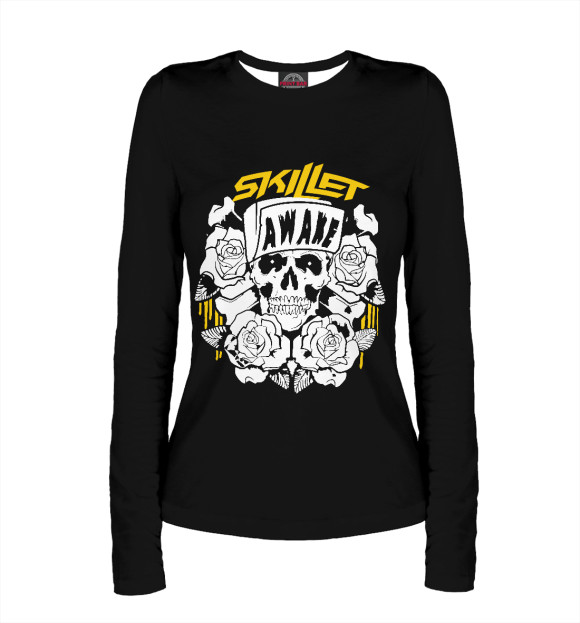 Женский лонгслив с изображением Skillet цвета Белый