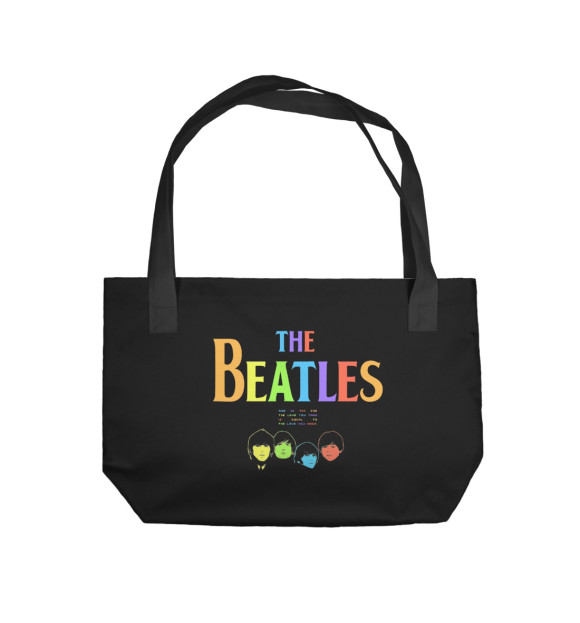 Пляжная сумка с изображением The Beatles цвета 