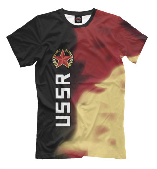 Мужская футболка USSR - Звезда + Пламя