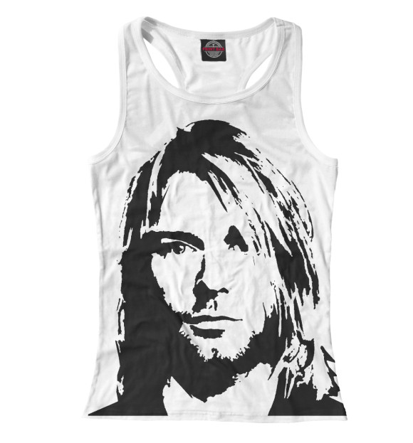 Женская майка-борцовка с изображением Курт цвета Белый