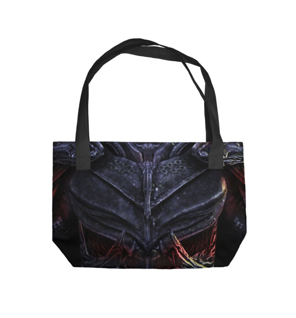 Пляжная сумка с изображением Daedric Armor цвета 