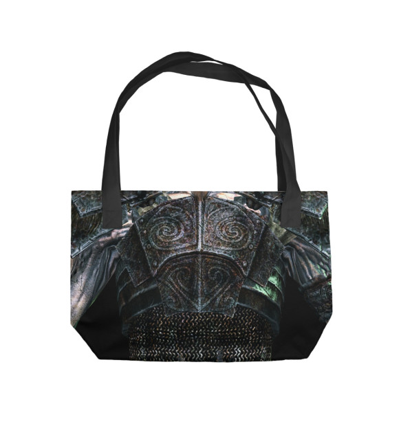 Пляжная сумка с изображением Draugr armor цвета 