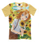 Мужская футболка Love Live! Подсолнухи