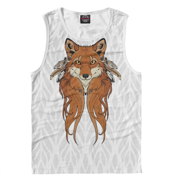 Майка для мальчика с изображением Лиса цвета Белый