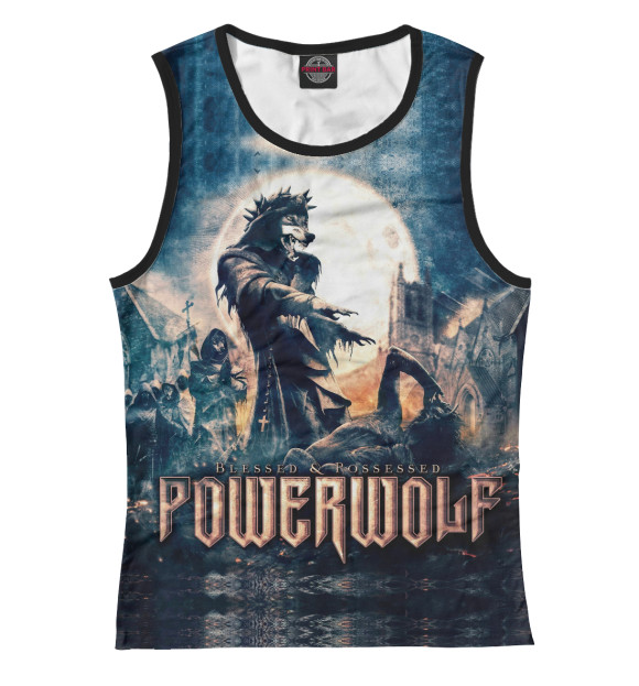 Майка для девочки с изображением Powerwolf цвета Белый