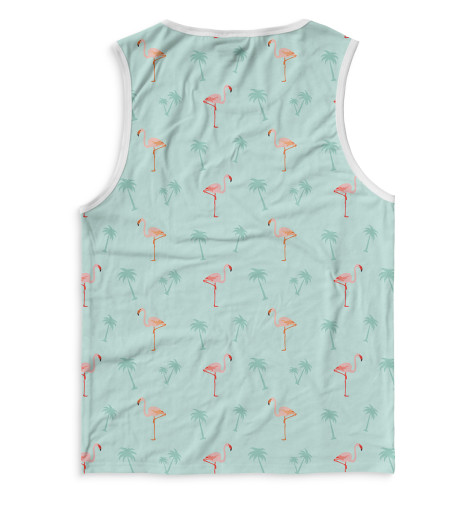 

Майки Print Bar, Белый, Фламинго и пальмы