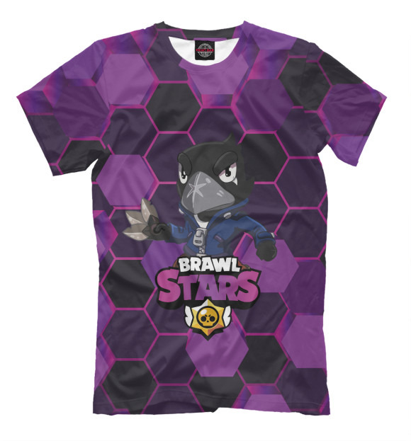 Мужская футболка с изображением Crow (Brawl Stars) цвета Белый