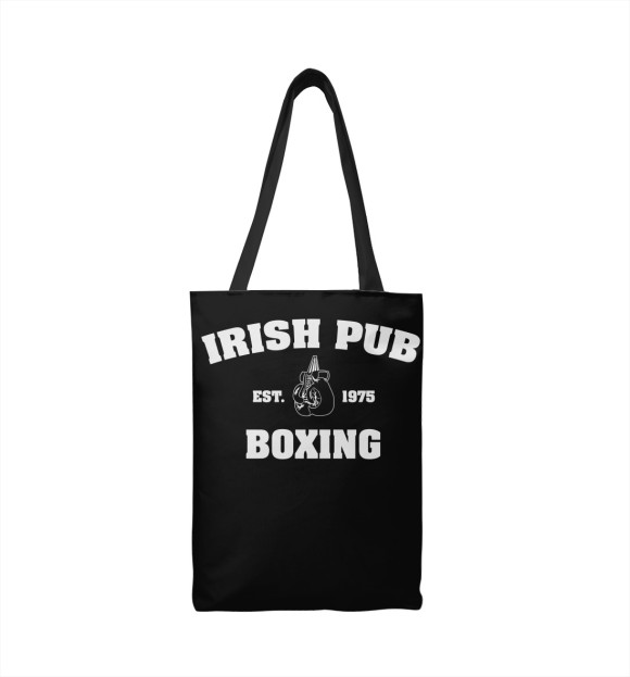 Сумка-шоппер с притом Irish Pub Boxing цвета  Сумка-шоппер с изображением Irish Pub Boxing цвета