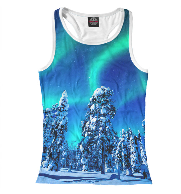 Женская майка-борцовка с изображением Сияние цвета Белый