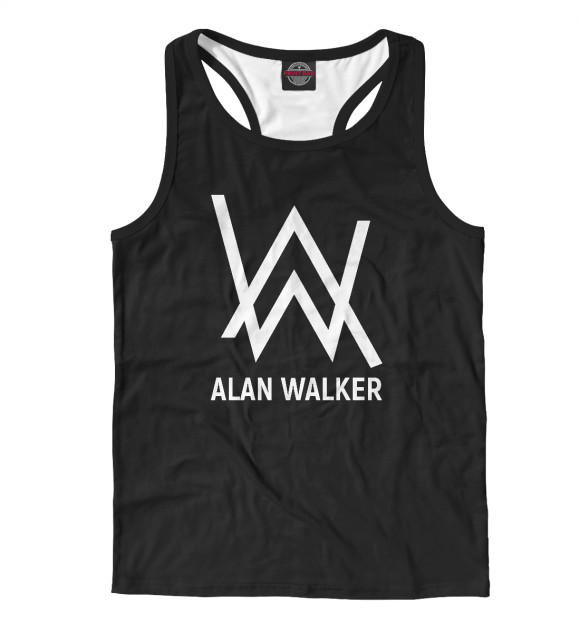 Мужская майка-борцовка с изображением Alan Walker цвета Белый