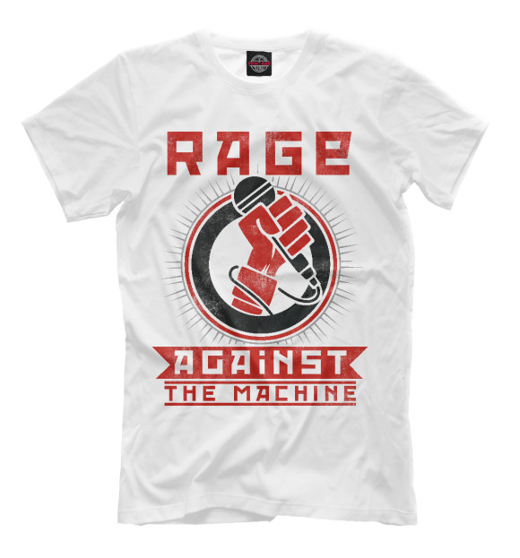 Футболка для мальчиков с изображением Rage Against the Machine цвета Молочно-белый