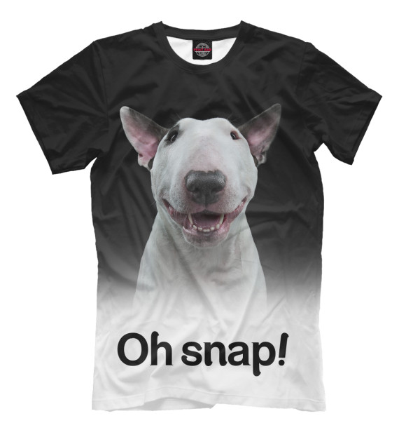 Мужская футболка с изображением Oh snap! цвета Черный