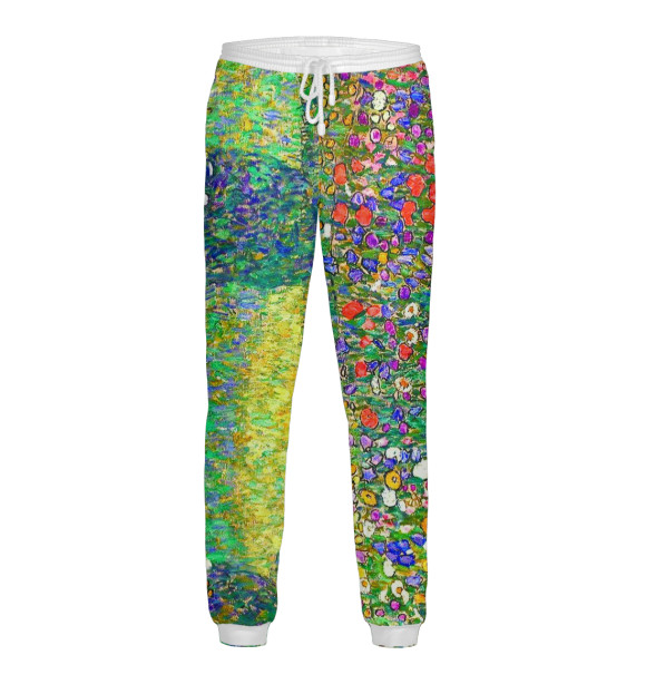 Мужские спортивные штаны с изображением Густав Климт цвета Белый