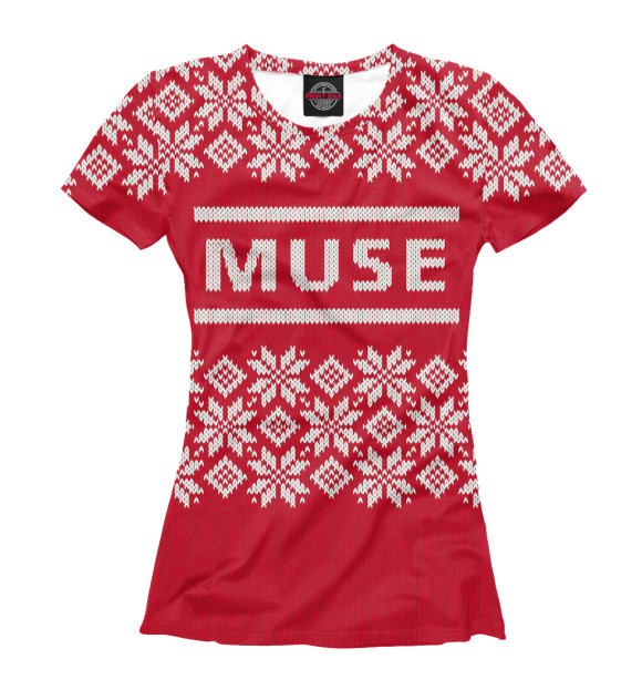 Женская футболка с изображением Happy New Muse цвета Белый