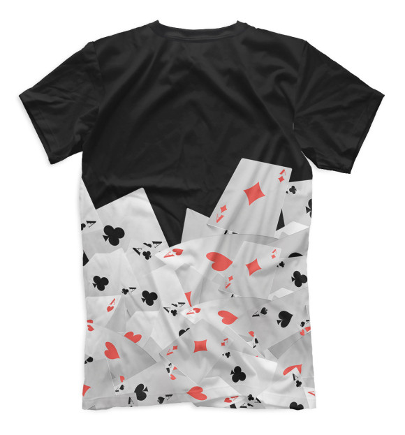 Мужская футболка с изображением Покер цвета Белый