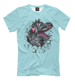 Мужская футболка Динозавр - меломан