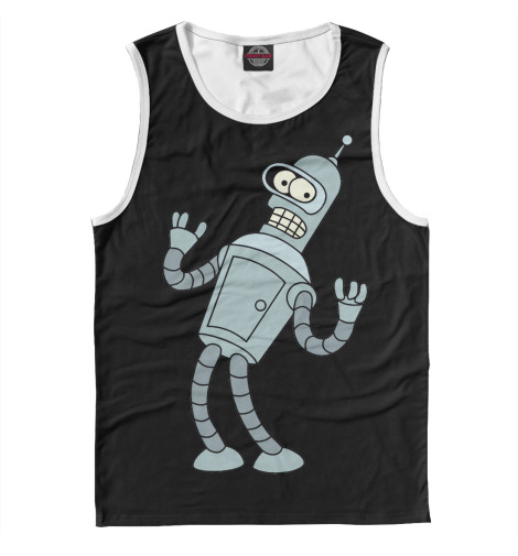 

Майки Print Bar, Белый, Bender Bending Rodriguez