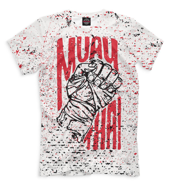 Мужская футболка с изображением Muay Thai цвета Молочно-белый