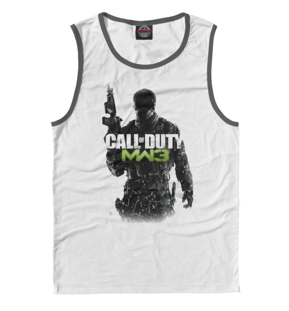 Майка для мальчика с изображением Call of Duty цвета Белый