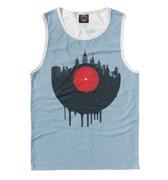 Майка для мальчика с изображением Vinyl NY цвета Белый