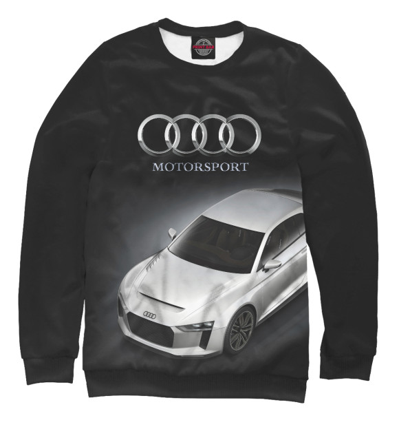 Свитшот для девочек с изображением Audi Motorsport цвета Белый