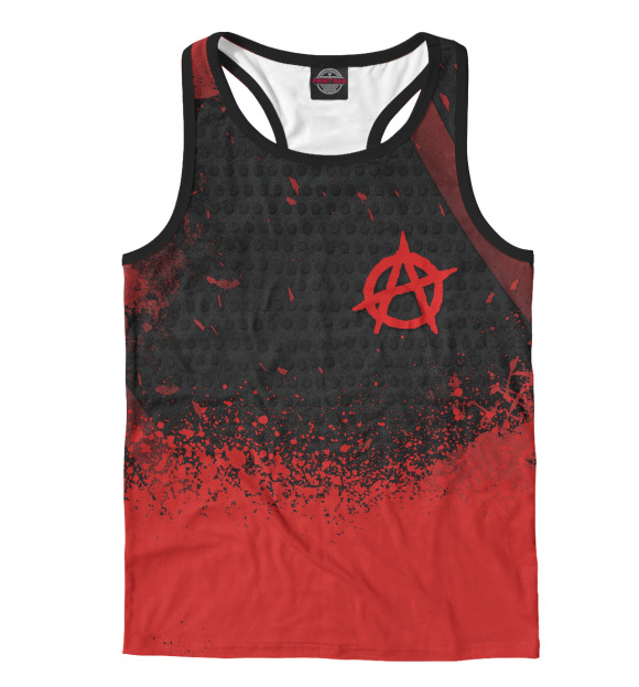 Мужская майка-борцовка с изображением Анархия цвета Белый