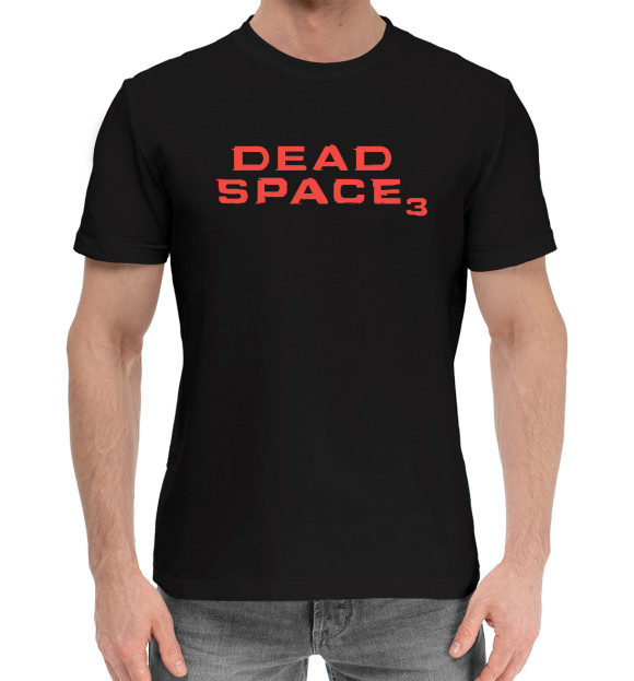 Мужская хлопковая футболка с изображением Dead Space цвета Черный