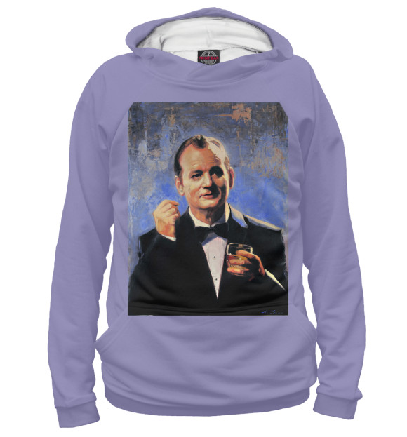 Женское худи с изображением Bill Murray цвета Белый