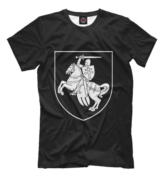Мужская футболка с изображением Жыве Беларусь! цвета Белый