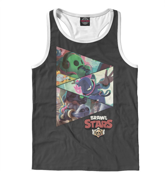 Мужская майка-борцовка с изображением Спайк, Тара, Гэйл цвета Белый