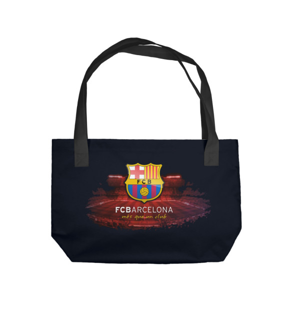 Пляжная сумка с изображением FC Barсelona цвета 