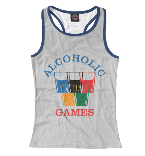 

Майки борцовки Print Bar, Белый, Alcoholic Games