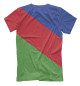 Мужская футболка Azerbaijan - герб и флаг