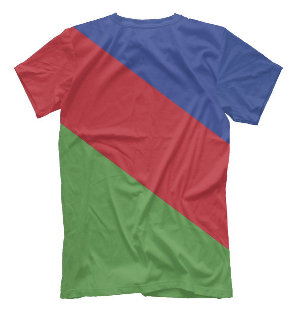 Мужская футболка с изображением Azerbaijan - герб и флаг цвета Белый