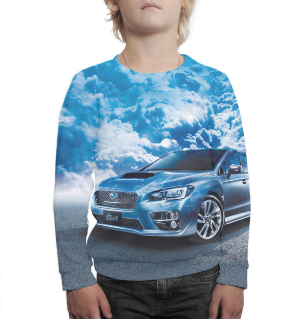 Свитшот для мальчиков с изображением Subaru цвета Белый