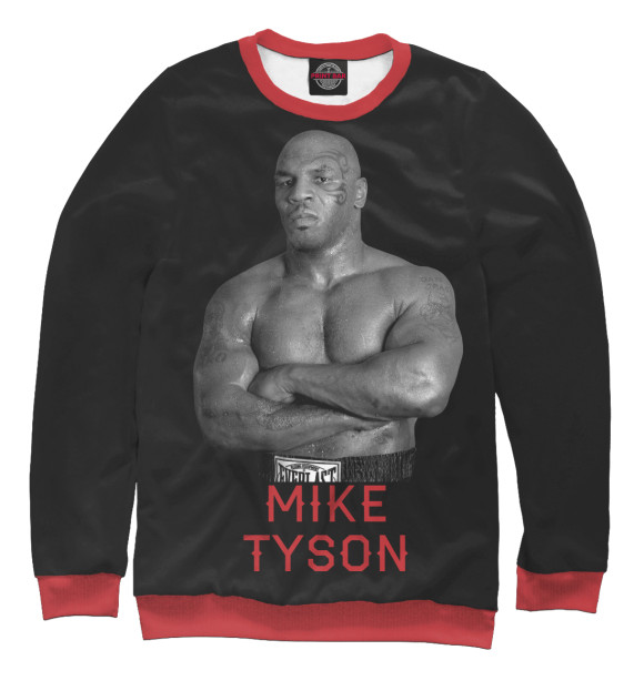 Женский свитшот с изображением Mike Tyson цвета Белый