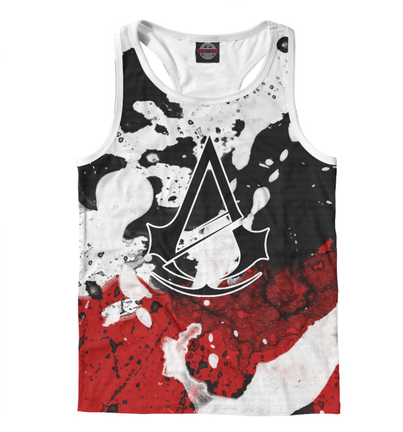 Мужская майка-борцовка с изображением Assassin’s Creed цвета Белый