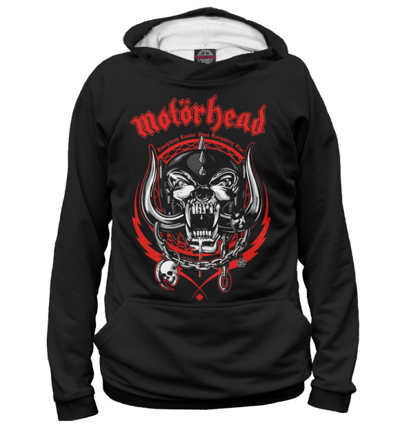 Мужское худи с изображением Motorhead цвета Белый