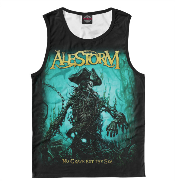 Майка для мальчика с притом Alestorm цвета Белый Майка для мальчика с изображением Alestorm цвета Белый