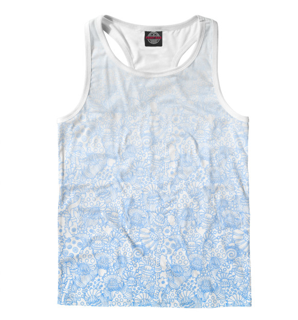 Мужская майка-борцовка с изображением Psystetic Mush_2 цвета Белый