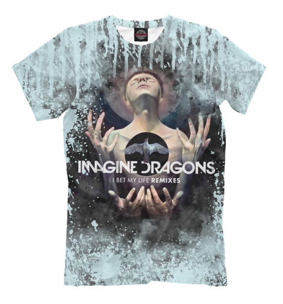 Футболка для мальчиков с изображением Imagine Dragons цвета Серый