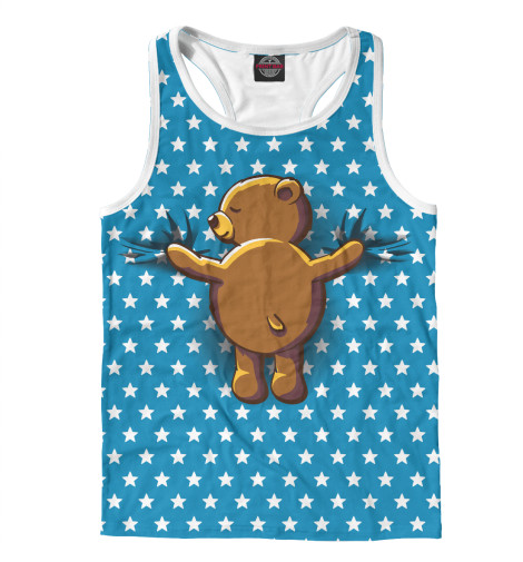 

Майки борцовки Print Bar, Белый, Медвежьи обьятия