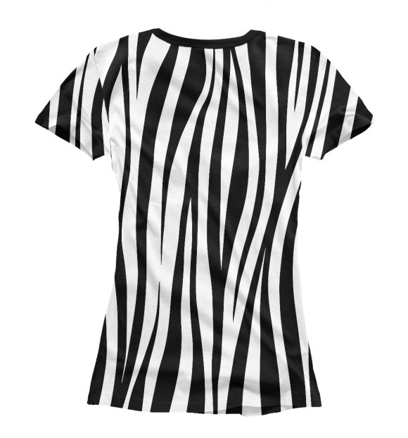 Женская футболка с изображением Zebra цвета Белый