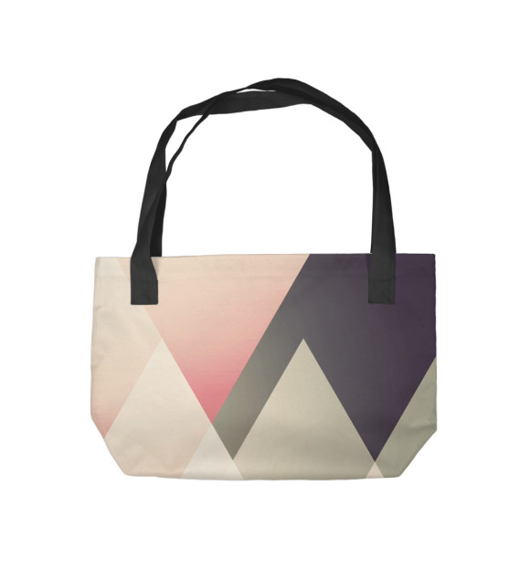 Пляжная сумка с изображением Геометрия цвета 