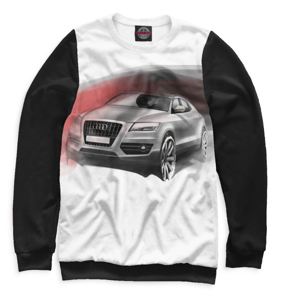 Мужской свитшот с изображением Audi Q5 цвета Белый