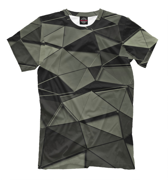 Мужская футболка с изображением Gray Abstract цвета Серый